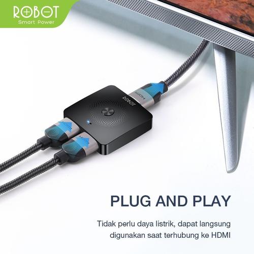Robot HM103 HDMI Switch & Splitter 2in 1out / 1in 2out Bi-direction 4K