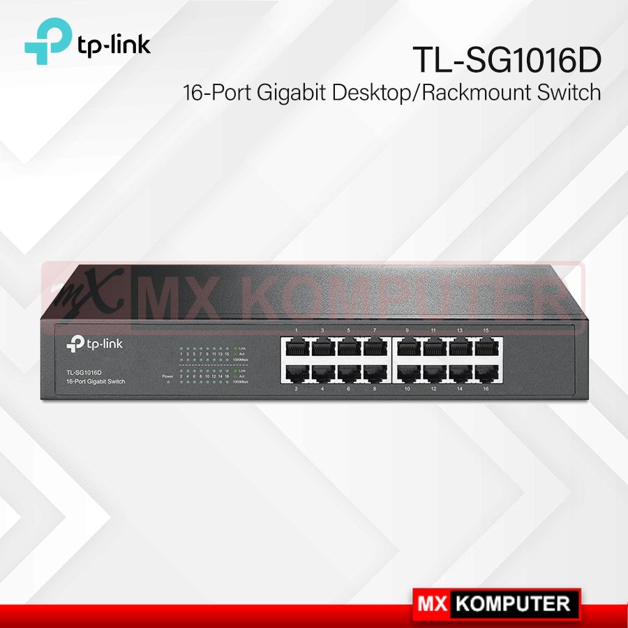 Switch Hub 16 Port TP-Link TL-SG1016D Gigabit Desktop/Rackmount Switch
