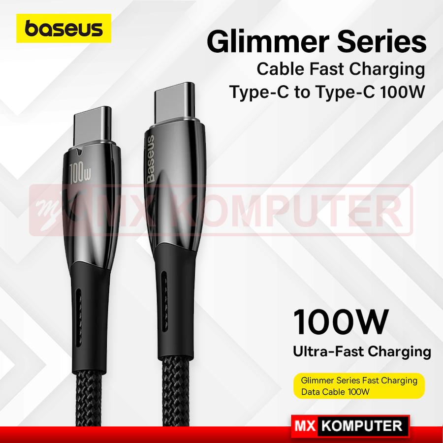 BASEUS Kabel Data Glimmer Ultra Fast Charging Type-C to Type-C 100W