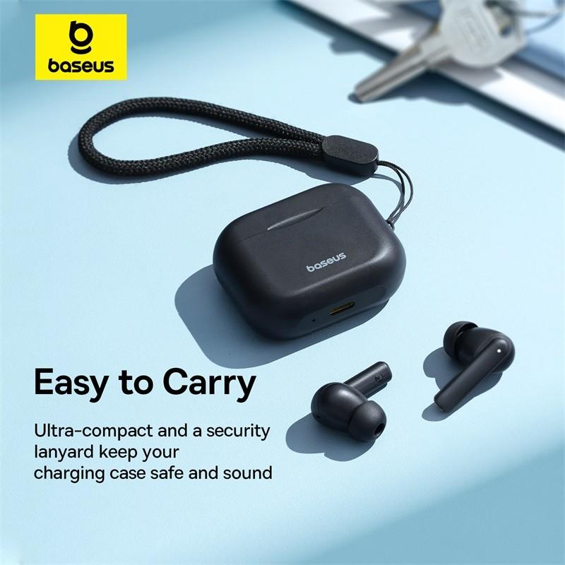 BASEUS TWS Bowie E17 True Wireless Bluetooth Earphone TWS ENC - Hitam