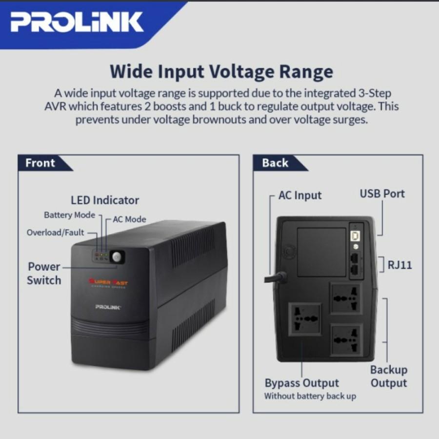 UPS PROLINK PRO1201SFCU Super Fast Charging Line Interactive 1200VA