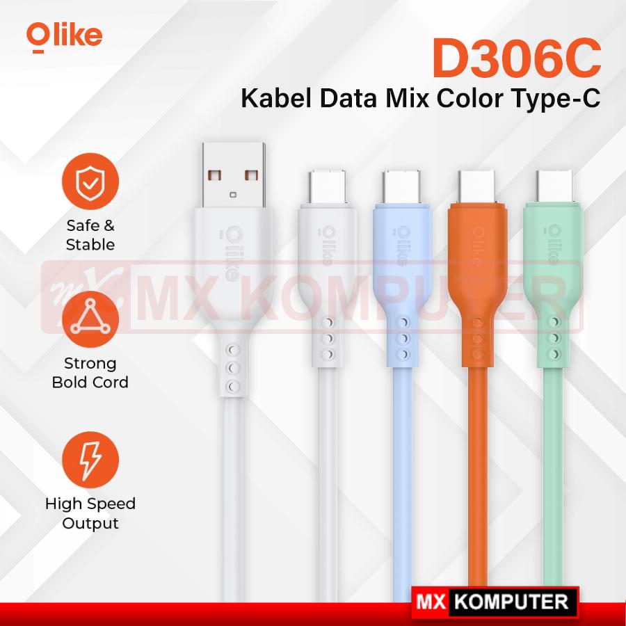 Olike Kabel Data D306 Mix Color Type-C 2.4A