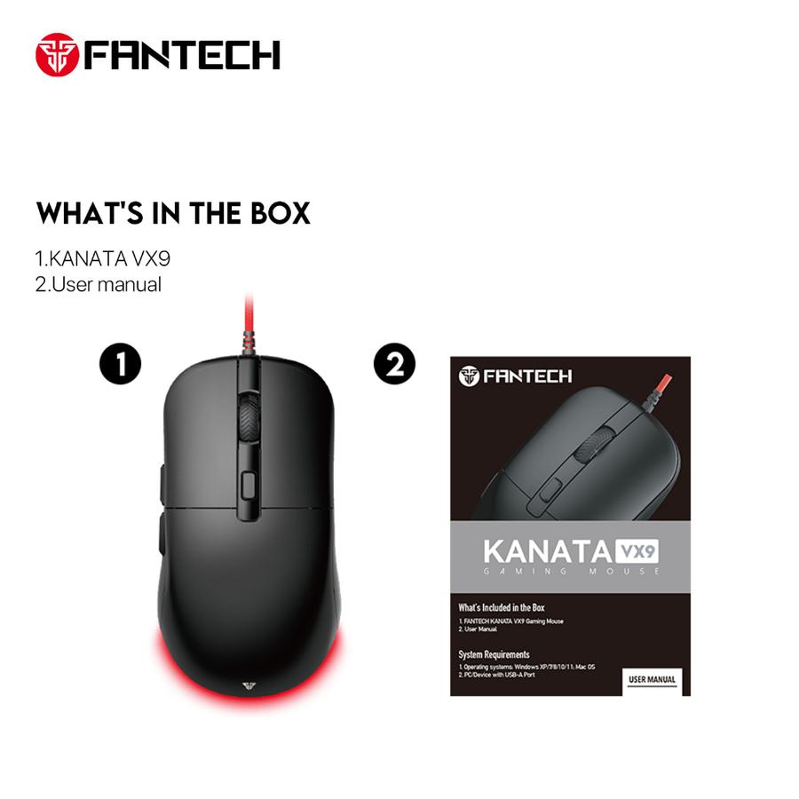Fantech KANATA VX9 Mouse Gaming 3600 DPI 7 Lighting Effect