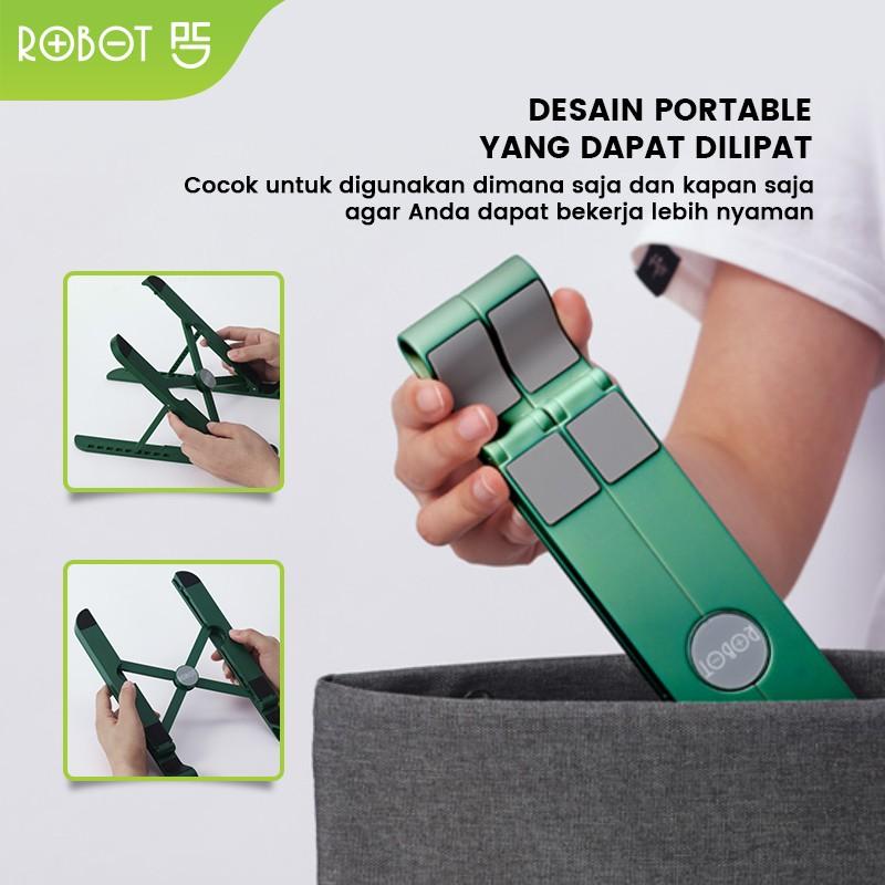 ROBOT Stand Holder Laptop Portable Lipat Anti Slip RT-LS03 Original - Putih