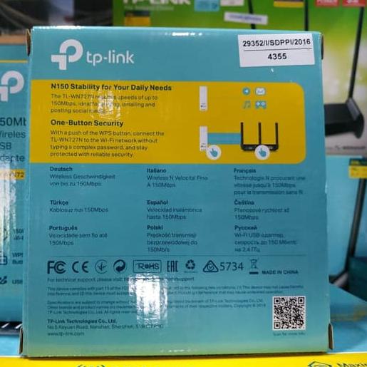 TP-LINK TL-WN727N USB WiFi Adapter 150Mbps Wireless TPlink 727n 727
