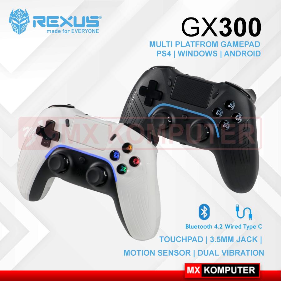 Rexus Gladius GX300 Gamepad Dual Connection Bluetooth & Cable - Hitam