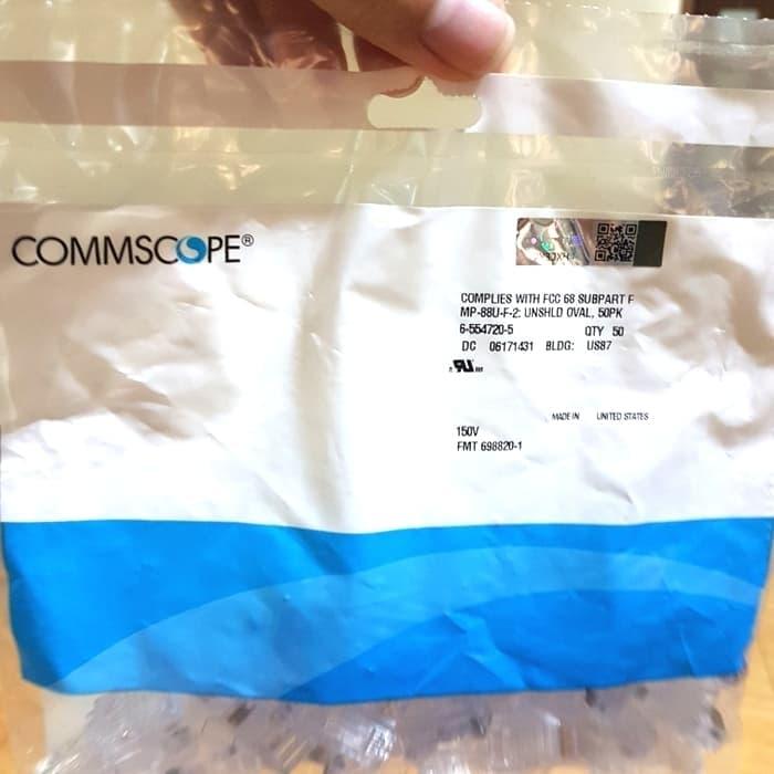Konektor AMP Original RJ45 Cat5E isi 50pcs (1Pack) Connector ORI Rj 45