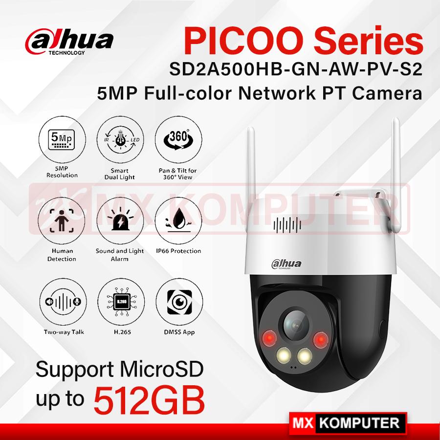 IP Camera Dahua Picoo SD2A500HB-GN-AW-PV 5MP Full Color Wi-Fi PTZ Camera