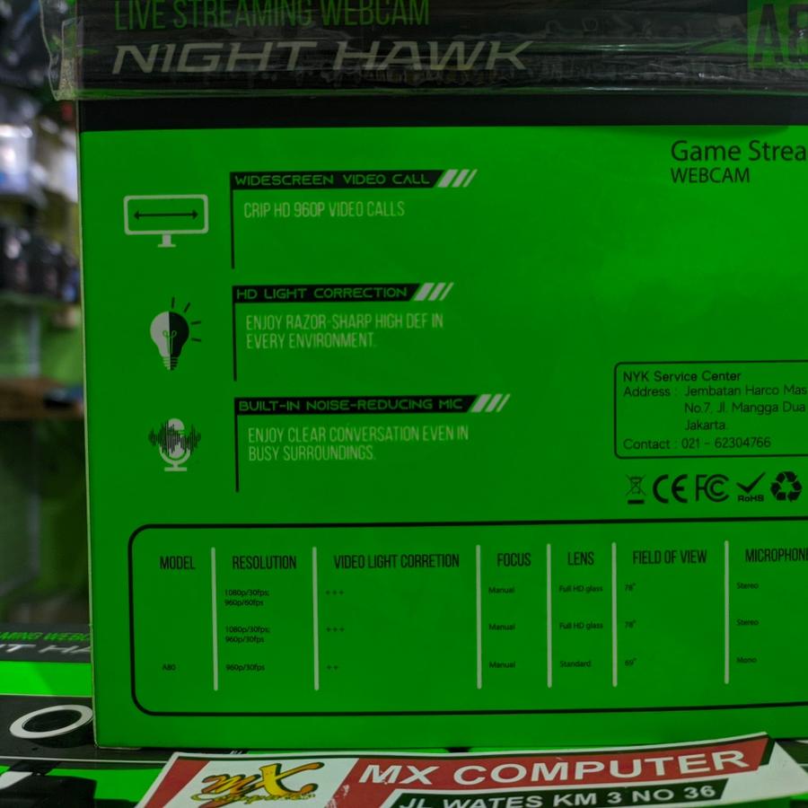 Webcam Nemesis A80 Night Hawk HD 960p