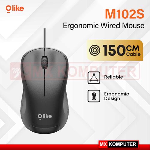 Mouse Wired OLIKE M102S Ergonomic Design 1200 DPI Kabel 150cm