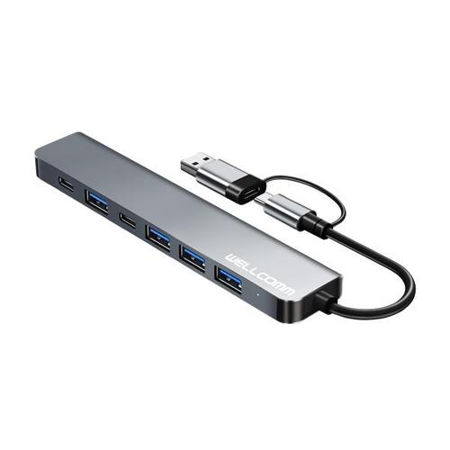 Adapter HUB 7IN1 TYPE-C + USB-A USB Hub Multi USB