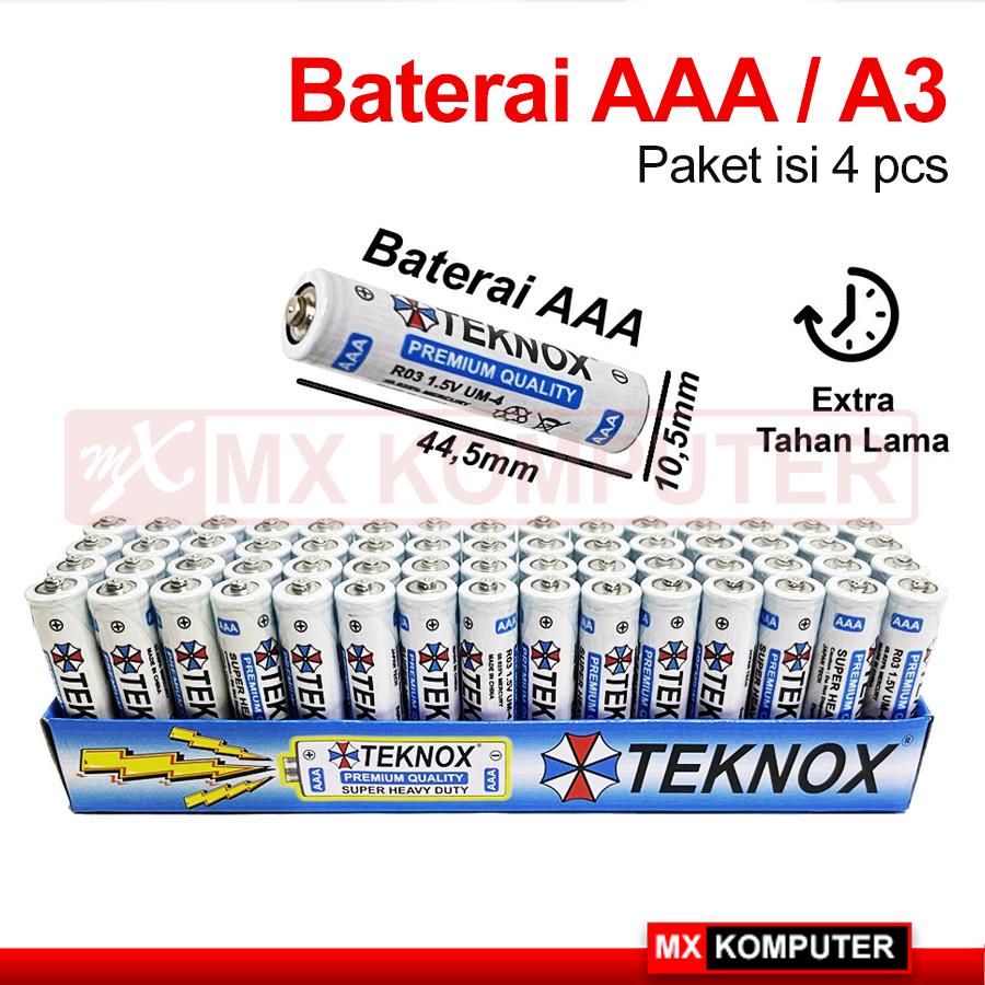 Baterai AA / AAA A2 / A3 Teknox Penonsing Isi 4 Pcs Baterai 