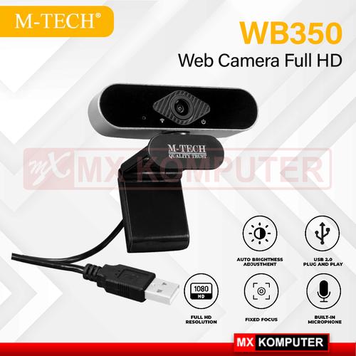 M-Tech WB350 Webcam Camera Full HD 1080P with Microphone MTECH