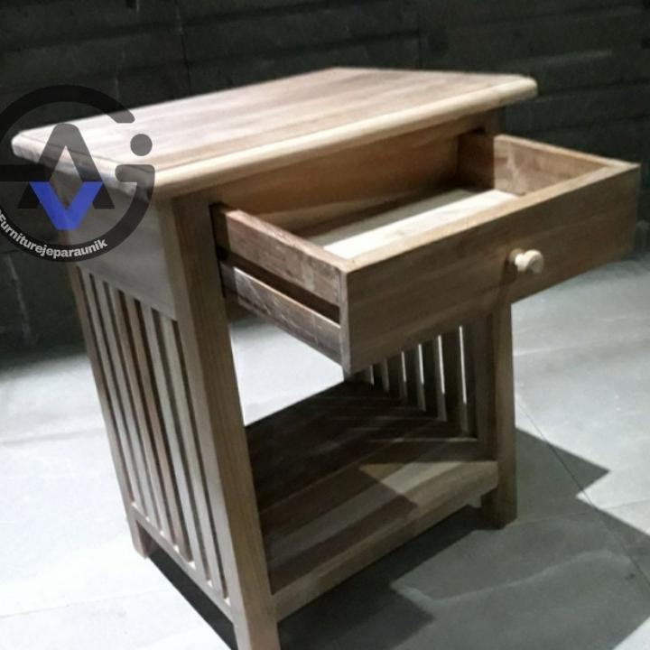 Meja nakas jati meja dispenser