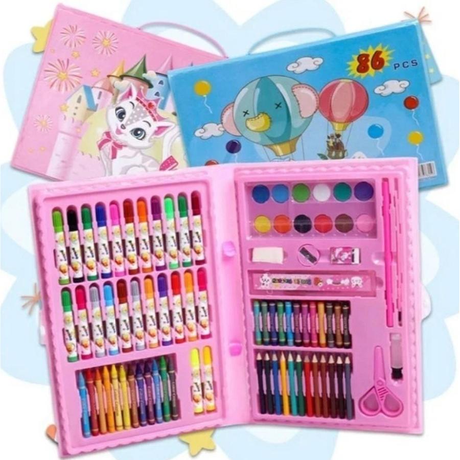 MITA CRAYON SET ISI 86 PENSIL WARNA CAT AIR ALAT MEWARNAI LUKIS KARAKTER STATIONARY COLOR PENCIL