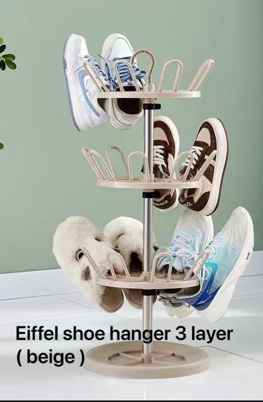 EIFFEL SHOE HANGER 3 LAYER RAK JEMURAN SEPATU RAK SEPATU 360 DERAJAT