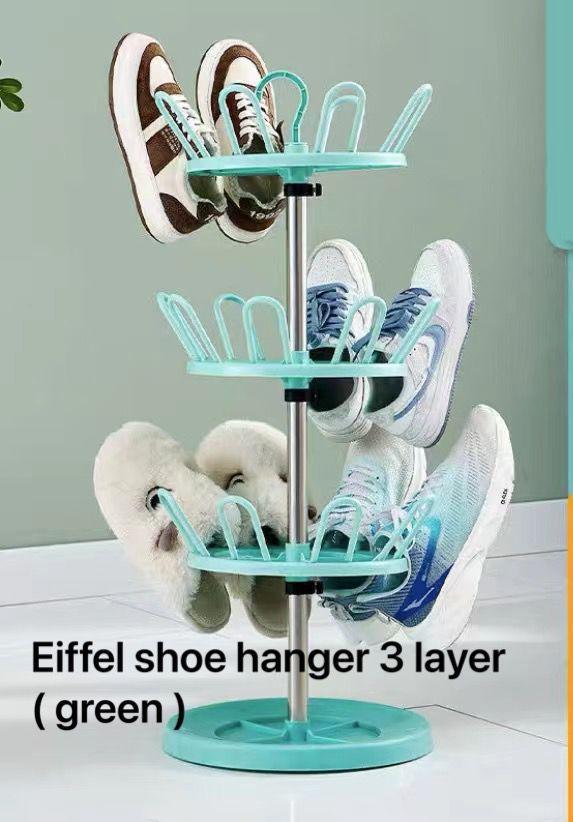 EIFFEL SHOE HANGER 3 LAYER RAK JEMURAN SEPATU RAK SEPATU 360 DERAJAT