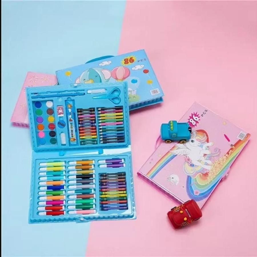 MITA CRAYON SET ISI 86 PENSIL WARNA CAT AIR ALAT MEWARNAI LUKIS KARAKTER STATIONARY COLOR PENCIL
