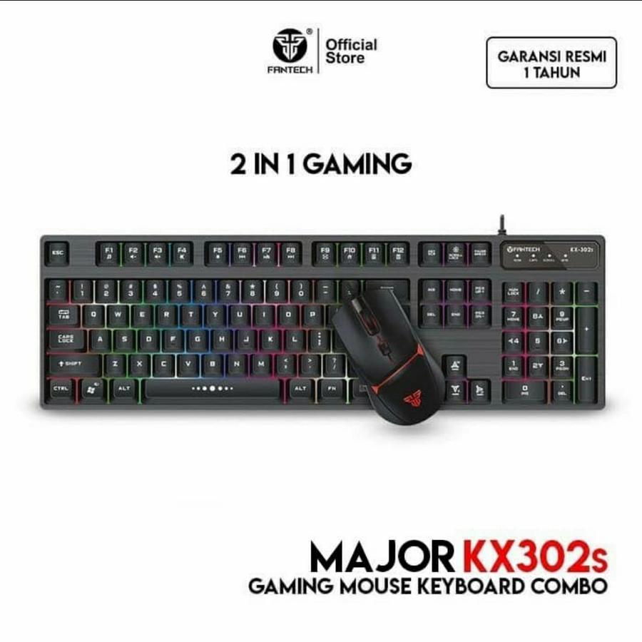 Fantech Keyboard Mouse Gaming Combo Bundle MAJOR KX302