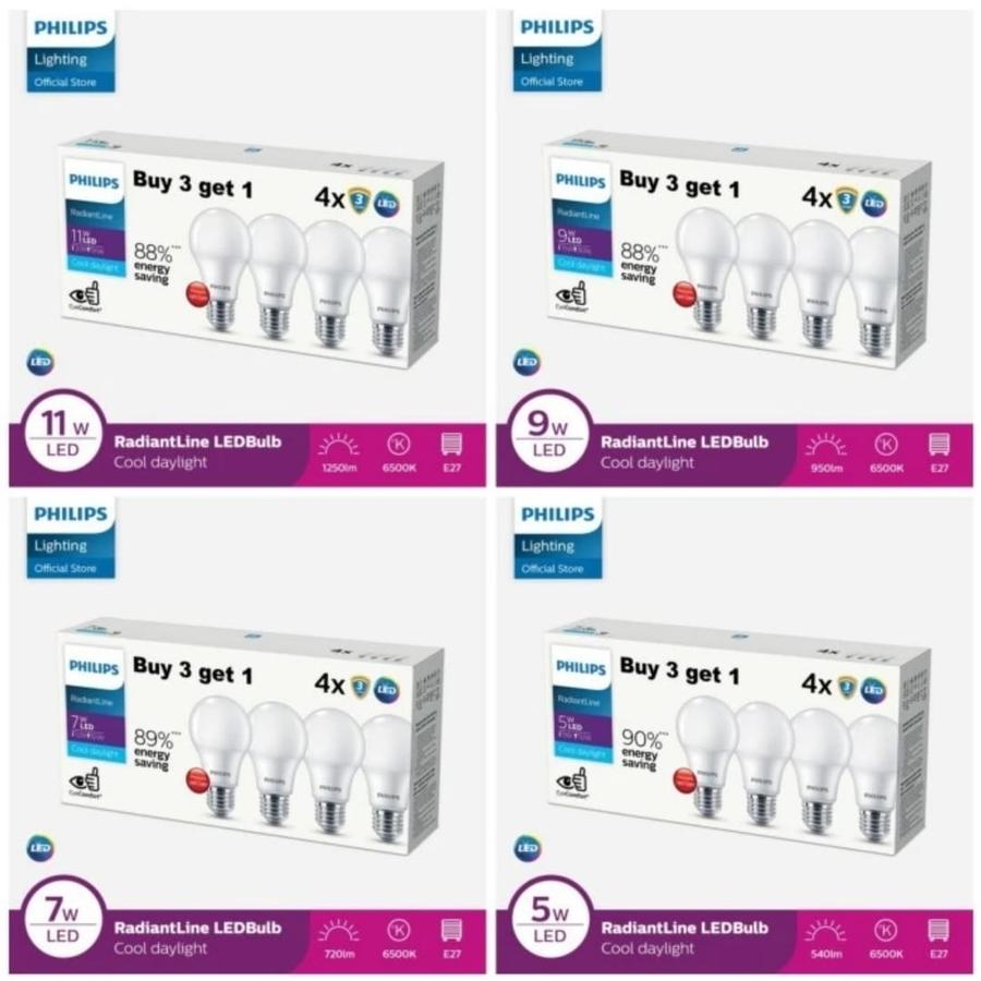 LAMPU Philips LED Radiantline 5,7,9,11 Watt putih