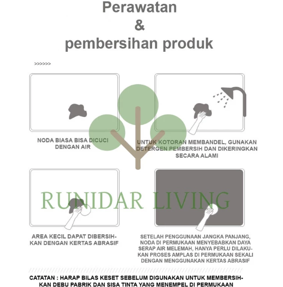 RUNIDAR LIVING COASTER | Tatakan Gelas Diatomite Motif Nature / Cepat Kering / Anti Kuman Bakteri