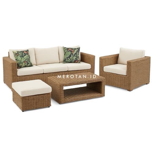 Set Kursi Tamu Outdoor Rotan Sintetis Premium / Sofa Tamu Outdoor Rotan Sintetis
