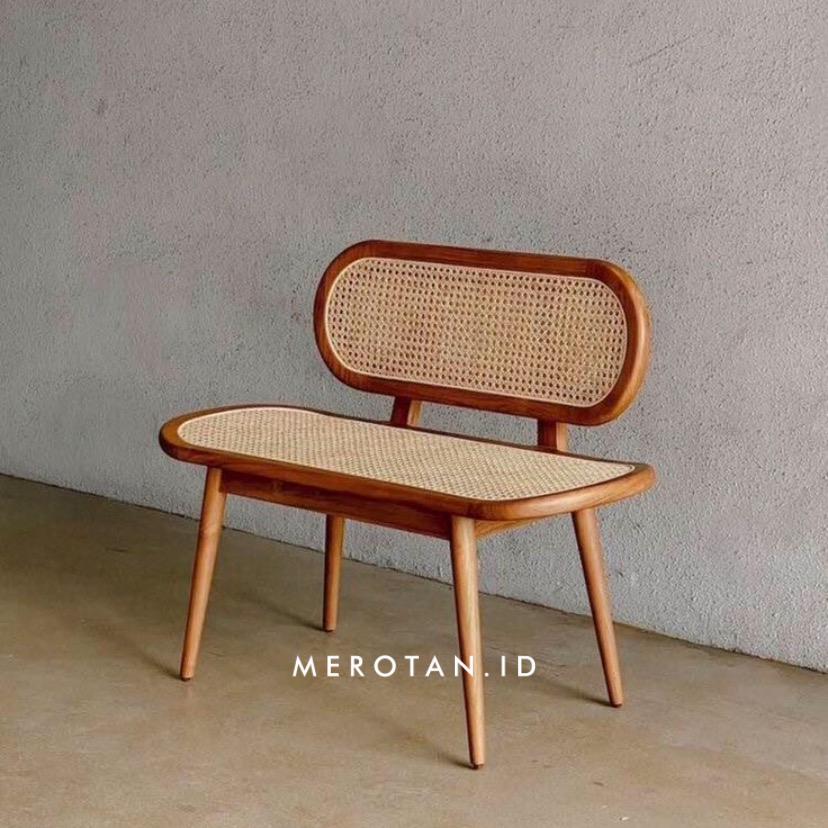Bangku Jati Minimalis / Bench Jati Mix Rotan