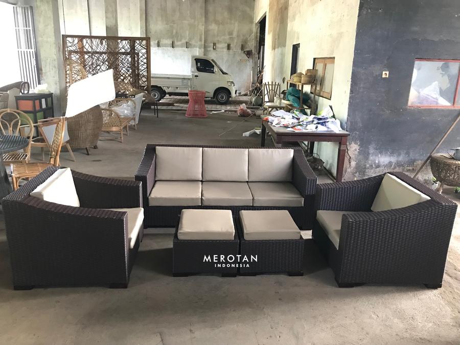 Set Sofa Kursi Tamu Rotan Sintetis