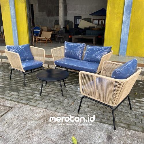 Set Kursi Tamu Outdoor Anyaman Rotan Sintetis / Sofa Tamu Outdoor
