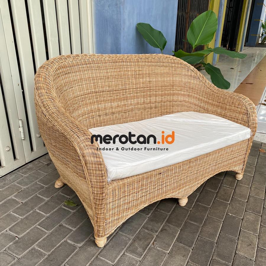 Sofa Tamu Rotan Alam / Sofa Rotan / Sofa Ruang Tunggu / Sofa Rotan Estetik