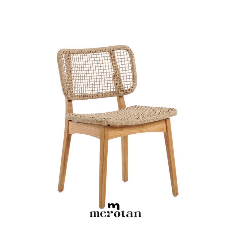 Kursi Cafe Jati Anyaman / Kursi Makan Jati Anyaman