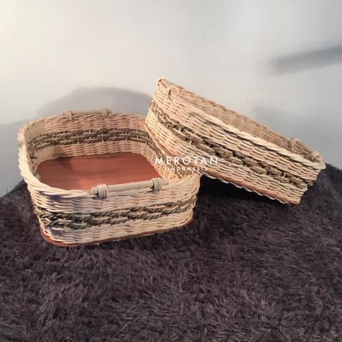 Keranjang Hampers Rotan / Nampan Rotan / Keranjang Hantaran
