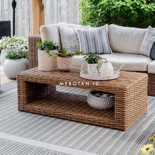 Set Kursi Tamu Outdoor Rotan Sintetis Premium / Sofa Tamu Outdoor Rotan Sintetis