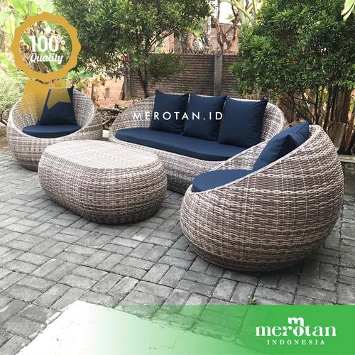 Sofa Tamu Rotan Sintetis / Sofa Outdoor Rotan Sintetis / Kursi Rotan