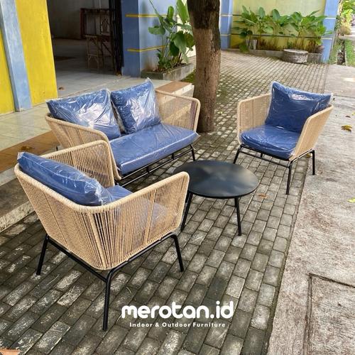 Set Kursi Tamu Outdoor Anyaman Rotan Sintetis / Sofa Tamu Outdoor