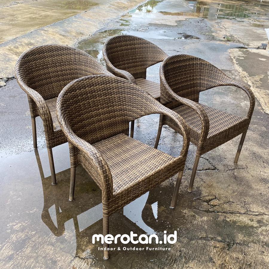 Kursi Cafe Rotan Sintetis / Kursi Outdoor Rotan Sintetis / Kursi Teras Rotan Sintetis / Rattan Chair