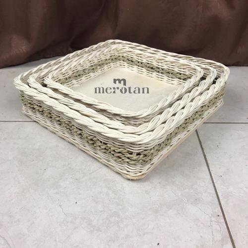 Keranjang Hampers Rotan (isi 3 pcs) / Keranjang Rotan Seserahan / Kotak Rotan Hantaran