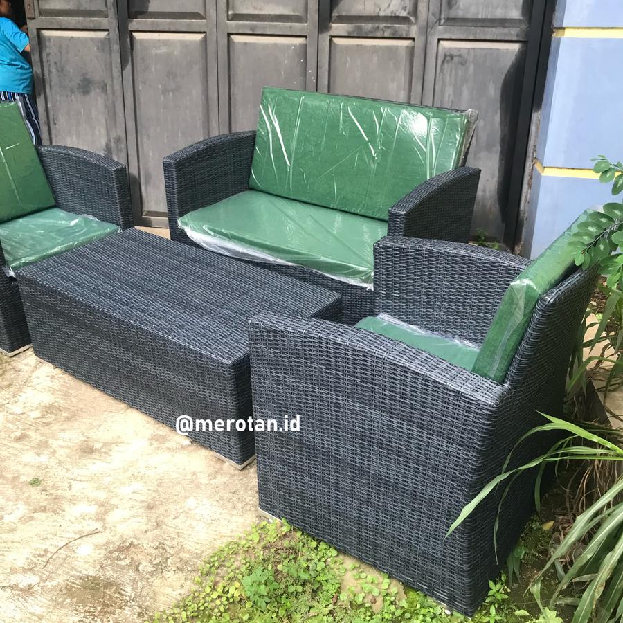 Set Sofa Tamu Outdoor Rotan Sintetis / Kursi Tamu Outdoor Rotan Sintetis / Kursi Cafe Rotan Sintetis / Kursi Restoran / Kursi Hotel Outdoor