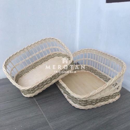 KERANJANG PARSEL ROTAN / HAMPERS JUMBO (Set isi 2 pcs) 