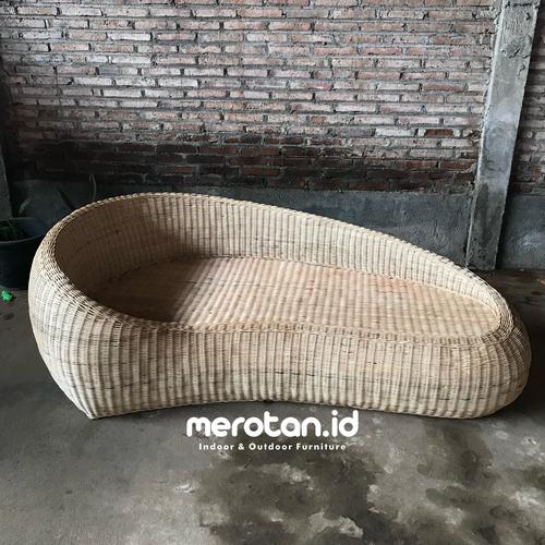 Sofa Rotan Alam Model Kacang / Sofa Rotan Model Estetik