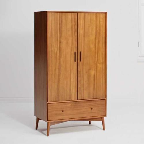 Lemari Pakaian Minimalis Pintu 2 / Lemari Retro / Almari Vintage