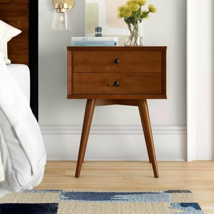 Bedside Kayu Jati / Nakas 2 Laci Jati