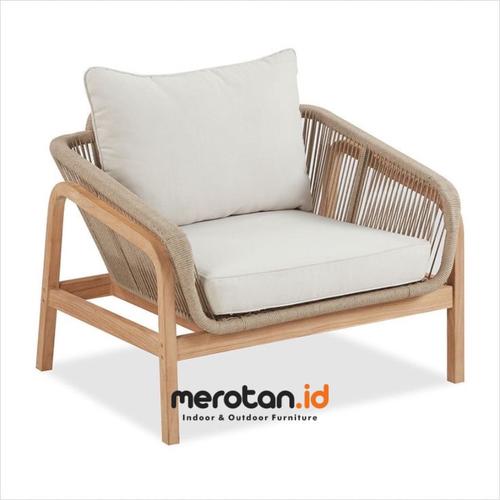 Kursi Santai Jati Anyaman Tali Rope / Kursi Malas Jati Anyaman / Kursi Tamu Jati Anyaman / Arm Chair