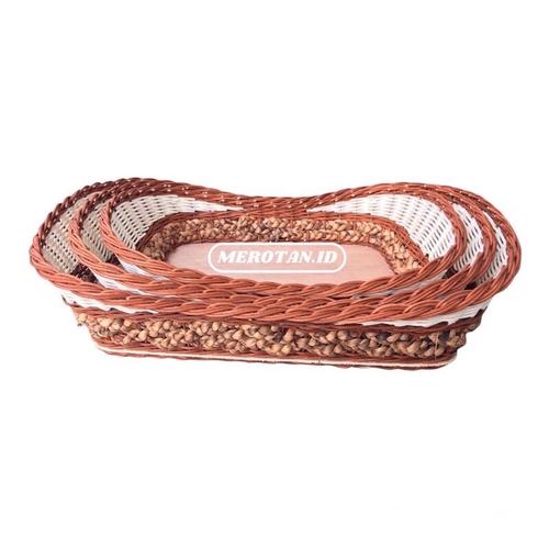 Keranjang Rotan / keranjang hampers / Keranjang seserahan (isi 3 pcs) 