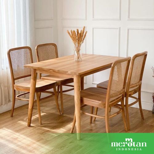 Set Meja Makan Jati / Set Kursi Makan Jati / Kursi Cafe / Kursi makan