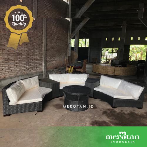 Sofa Outdoor Rotan Sintetis / Sofa Tamu Rotan Sintetis /Sofa Lingkaran