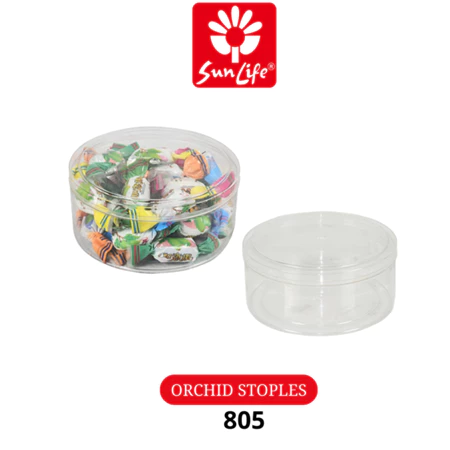 Sunlife Orchid Stoples (S) Toples Plastik Kue Kering Toples Kurma Serbaguna Kapasitas 650 gr (14 pcs ) SNL-805 S