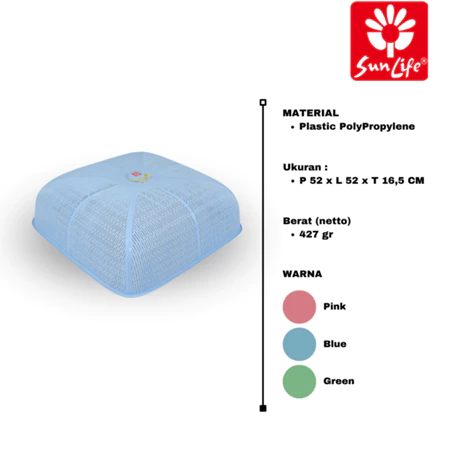 SunLife Square Food Cover L Tudung Saji Super Besar Bentuk Persegi SNL-IIIL ( L )