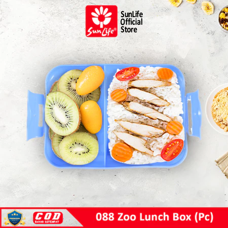 Sunlife Zoo Lunch Box Tempat Makan Tempat Bekal Makan Siang Anak 1 Sekat SNL-088