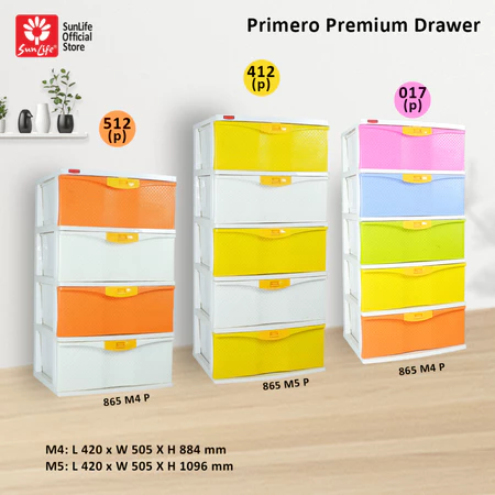 SunLife Primero Premium Lemari Pakaian 4 Susun Rak Drawer Plastik Kokoh SNL-865-M5